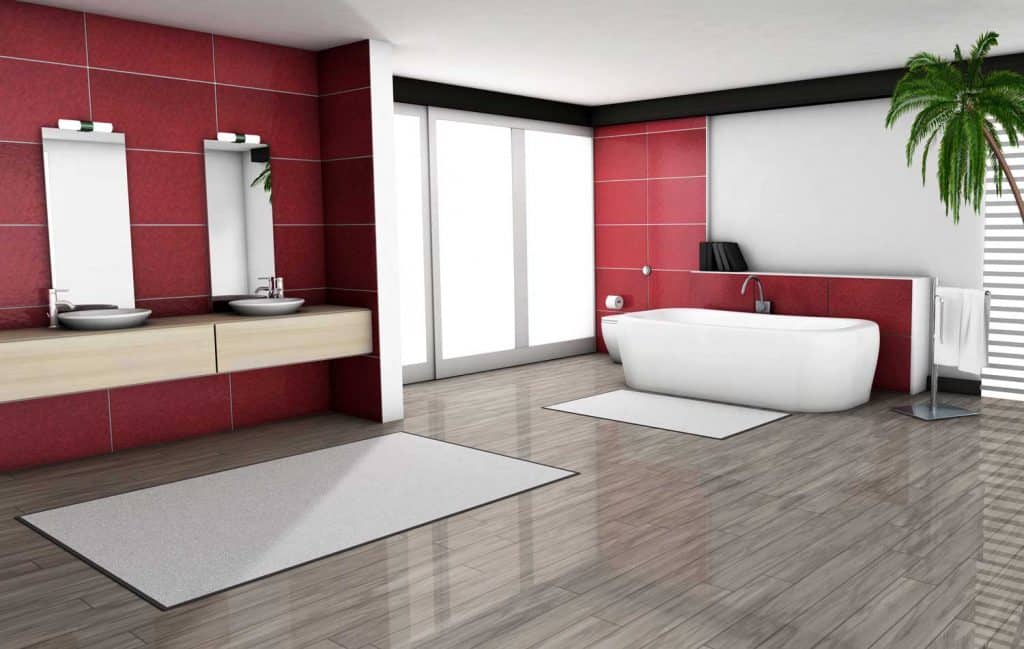 Red and Grey Bathroom Ideas