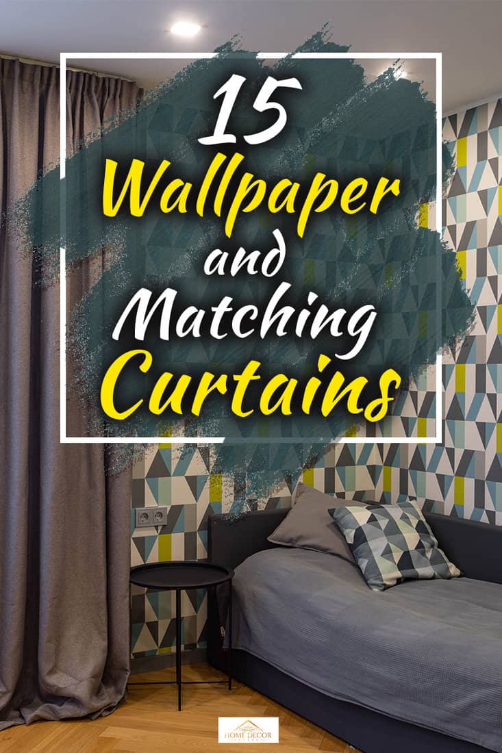 Modern interior of room in contemporary apartment, 15 Wallpaper and Matching Curtains Combos To Inspire You