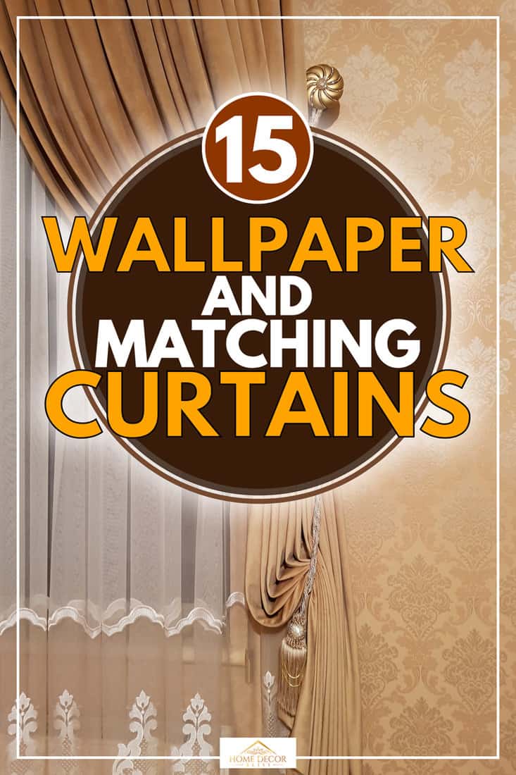 Texture of curtains close-up decorated, 15 Wallpaper and Matching Curtains Combos To Inspire You