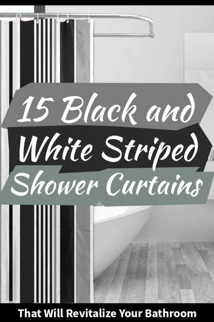 15 Black And White Striped Shower Curtains, Black And Grey Striped Shower Curtain