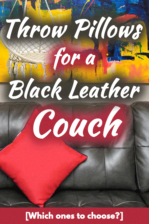 Black Leather Couch, Black Leather Sofa Pillow