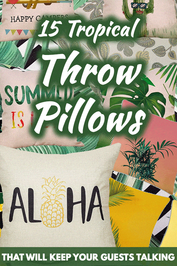 Soft Pillow with Pillow Case Melting Tropical Leaves Pillow Summer Pillow Home Decor Pillow Trendy Accent Pillow Tropical themed