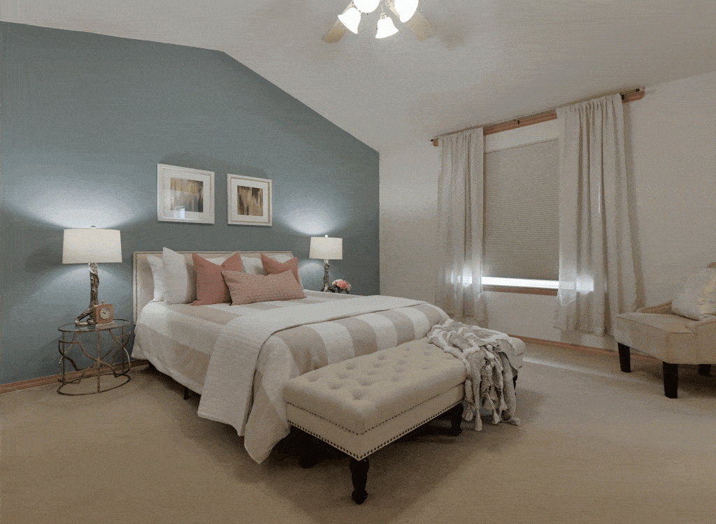 Aesthetic minimalist large master bedroom