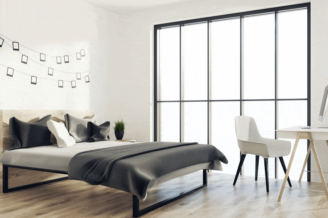 Classy modern black and white bedroom