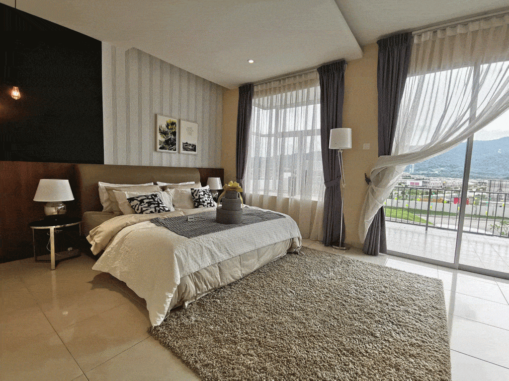 Elegant modern large master bedroom