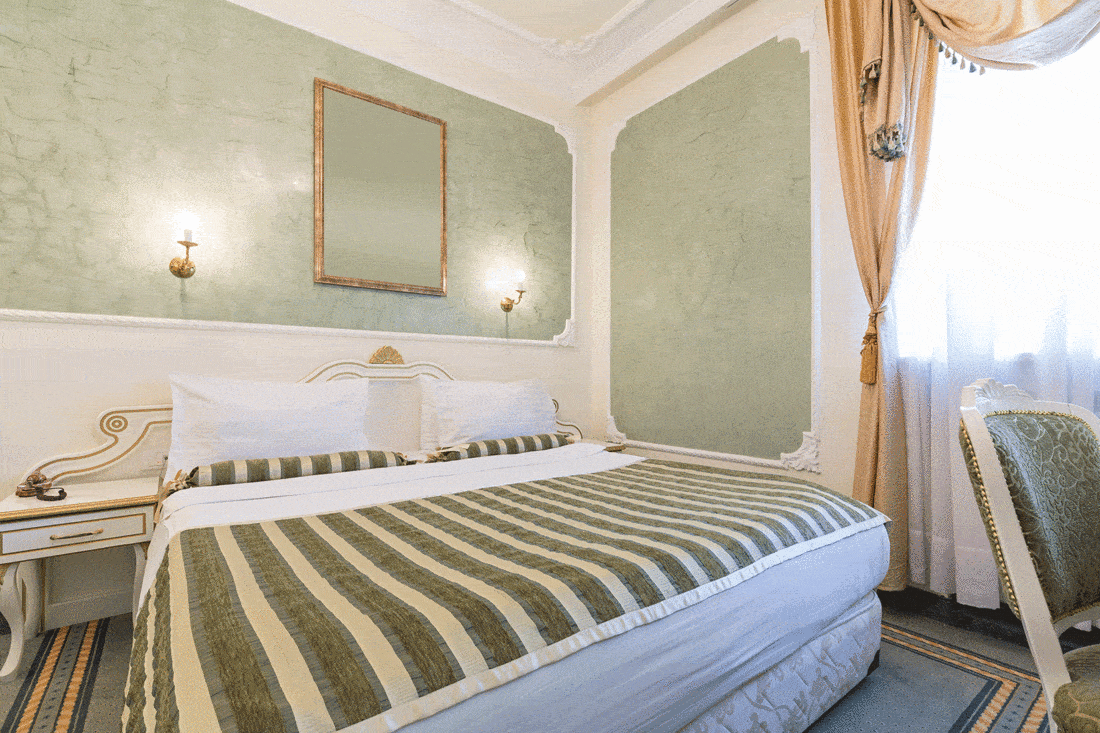Interior of a classic style bedroom in luxury hotel