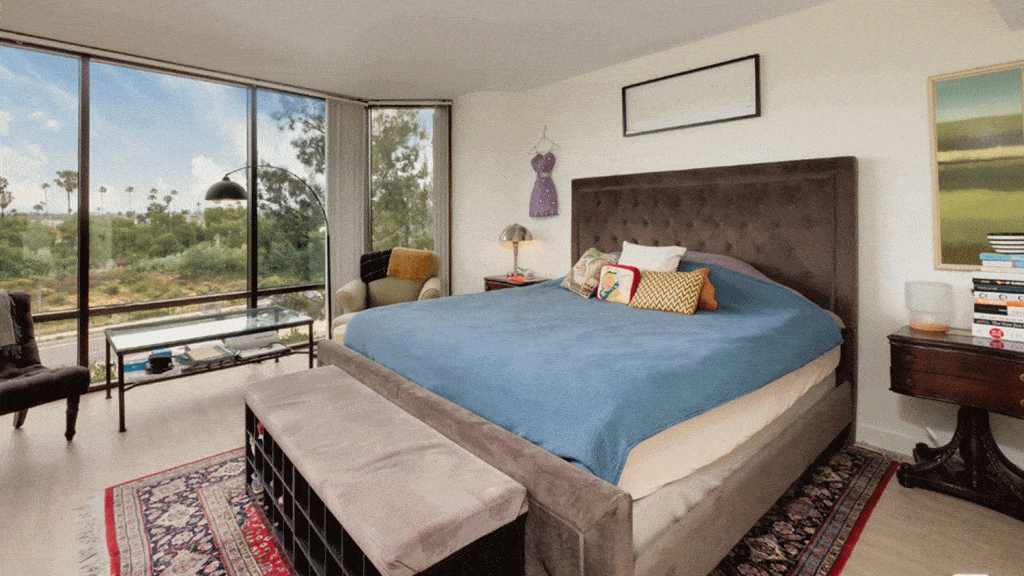 Large master bedroom with nice overlooking view
