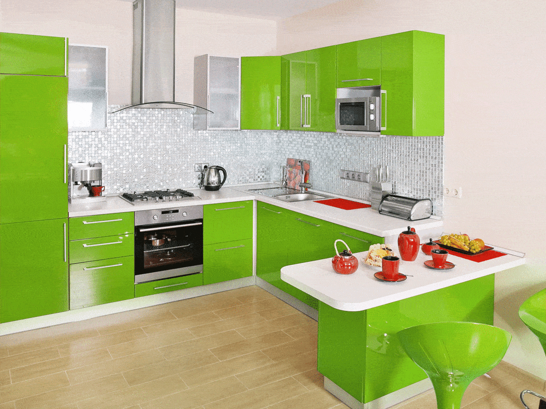 Light green kitchen