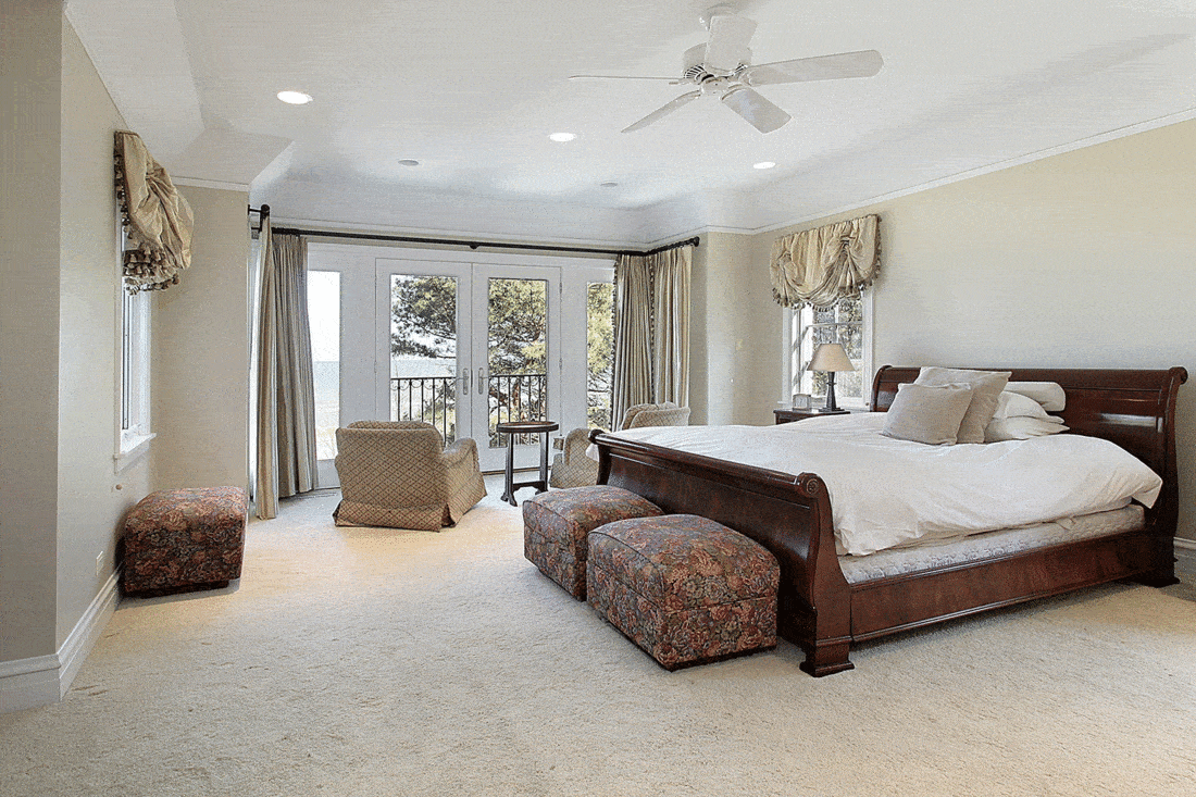 Master bedroom in luxury home