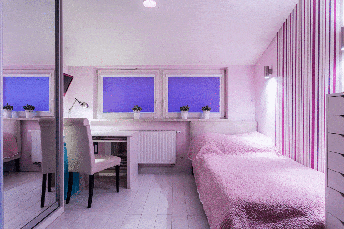 Purple-ish bedroom