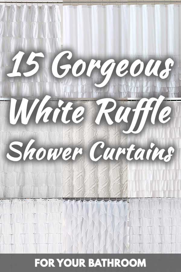 15 magnifiques rideaux de douche à volants blancs pour votre salle de bain
