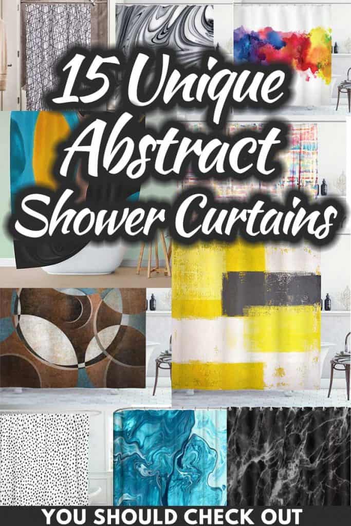 15 rideaux de douche abstraits uniques à découvrir