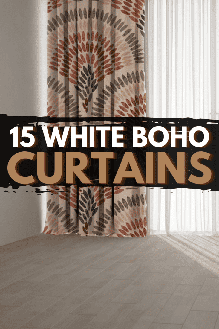 an image of a white boho curtains