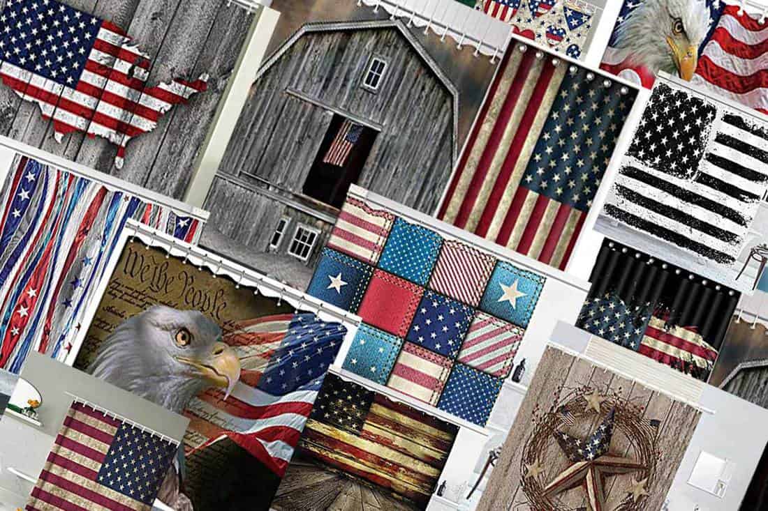15 American Flag Shower Curtains For Patriotic Bathroom Chic