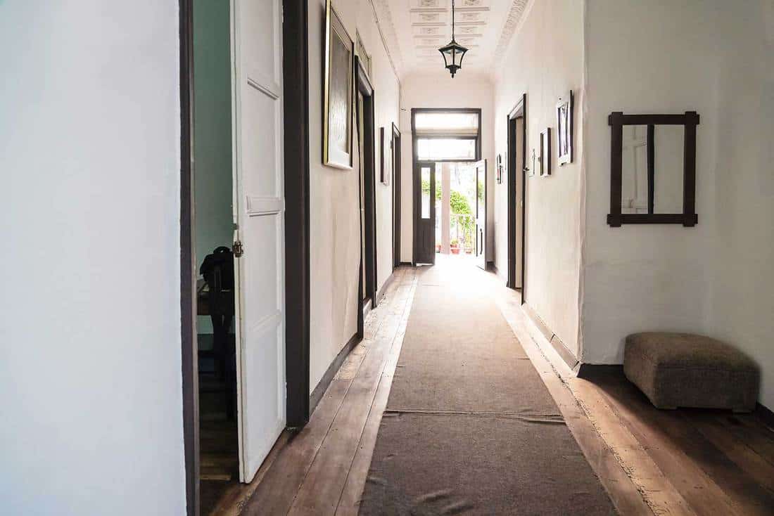 Empty hotel corridor