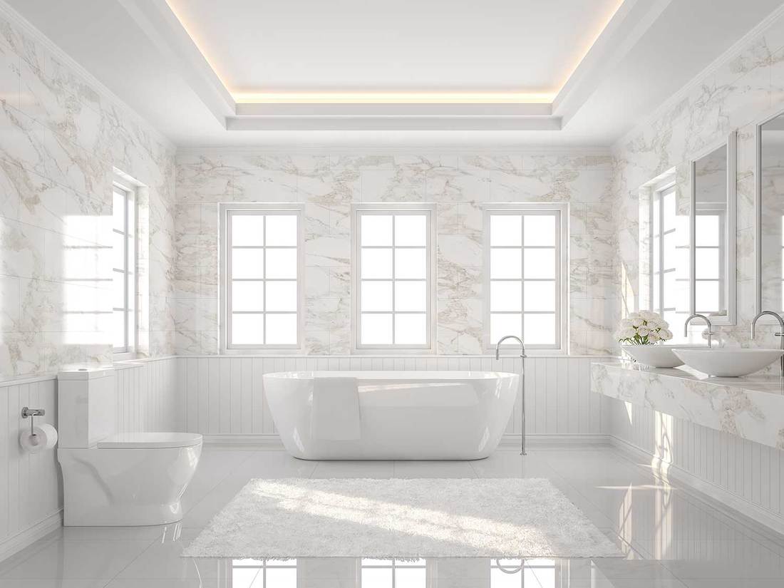 Luxury white bathroom