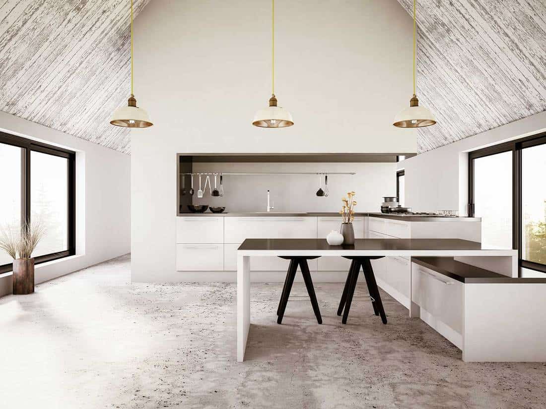 Modern apartment kitchen interior