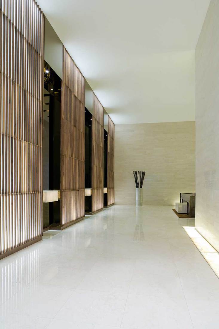 Modern elevator lobby