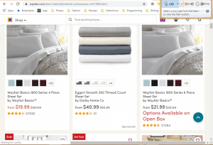 Bedsheets on overstock's page.