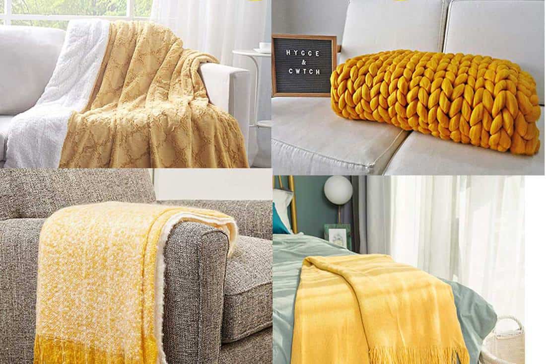 18 Mustard Yellow Throw Blankets That Will Brighten Up Your Room