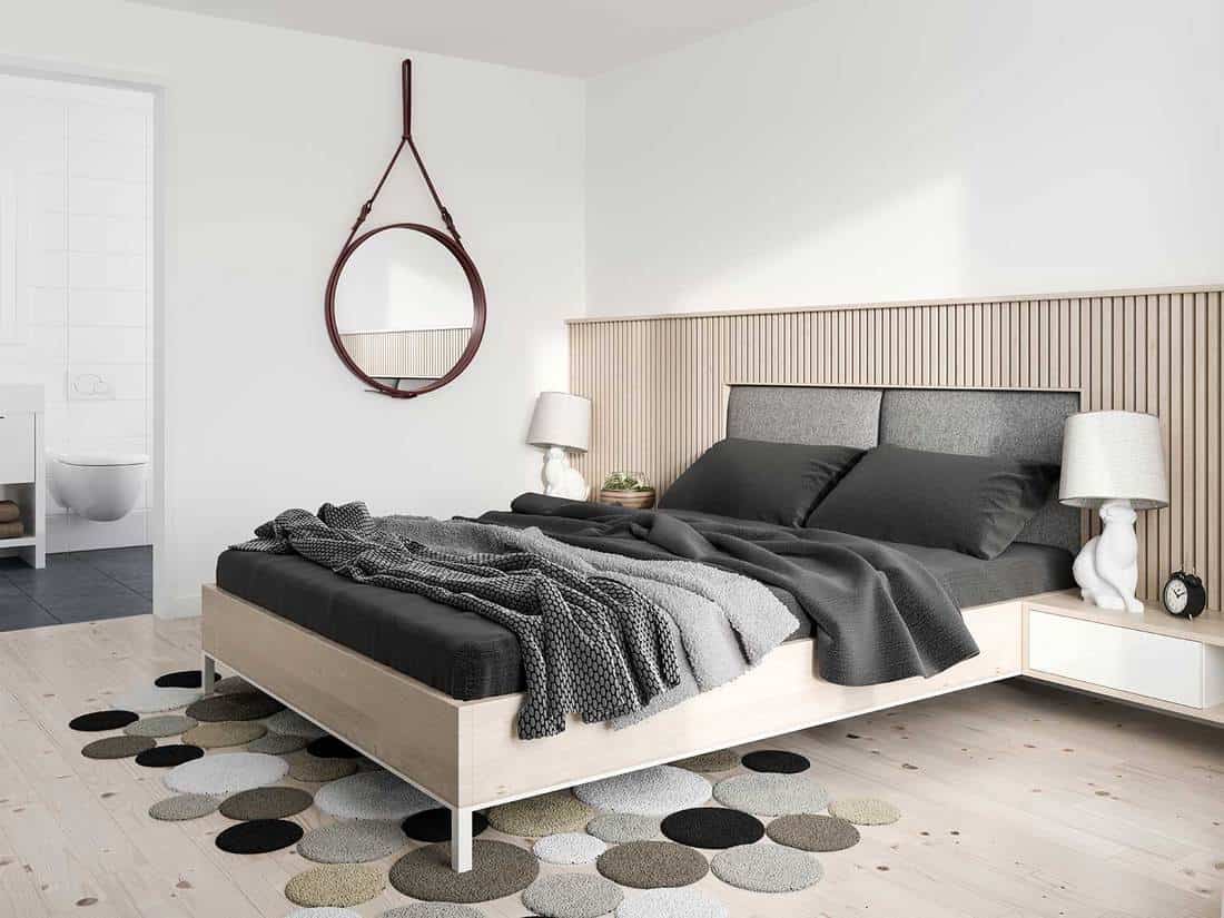 Classy modern minimalist bedroom and bathroom
