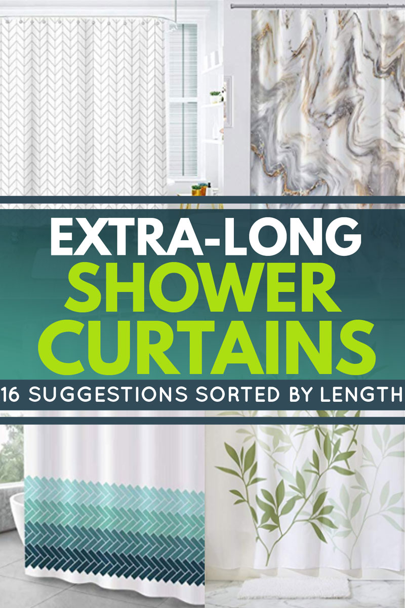 Extra Long Shower Curtains 16, Extra Long Waterproof Shower Curtain