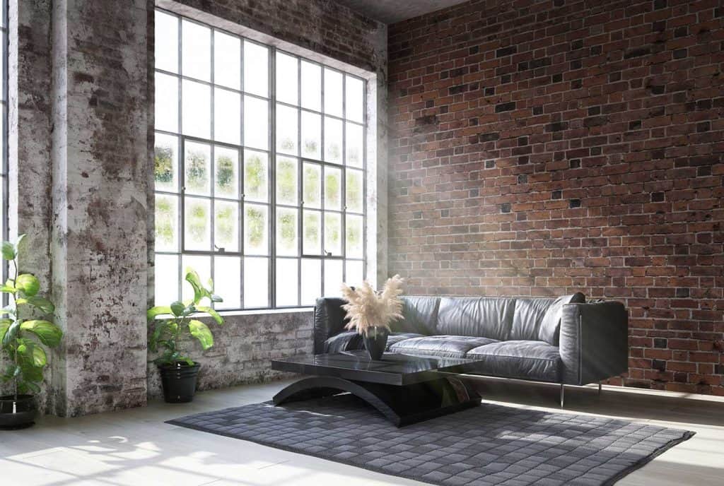 Loft living room in industrial style