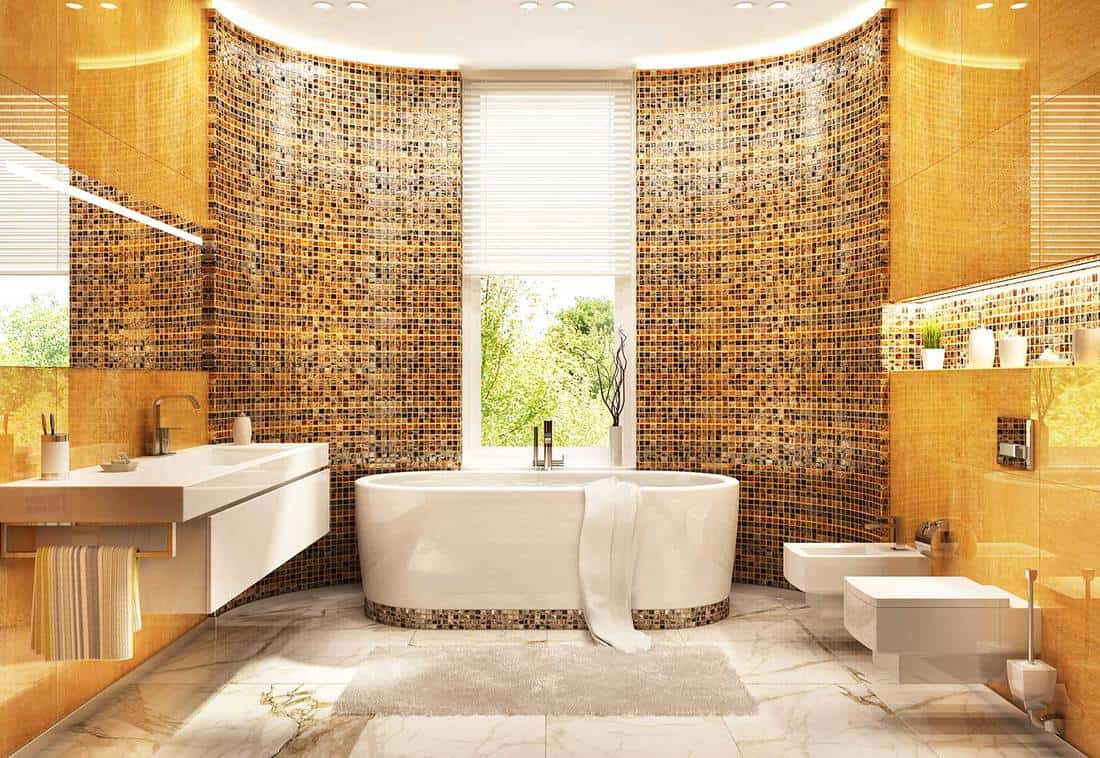 Modern mosaic bathroom interior design