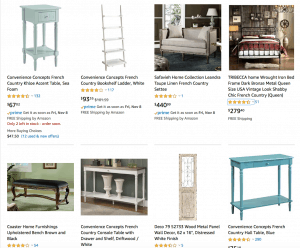 French Country Furniture on amazon's page.