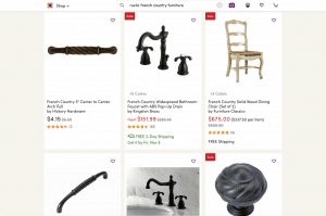 French Country Furniture on wayfair's page.