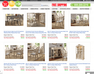 French Country Furniture on Shop Factory Direct's page.