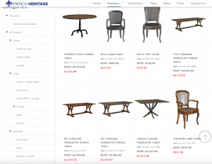 French Country Furniture on French heritage's page.