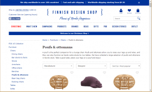 Poufs and Ottomans on Finish design shop's page.
