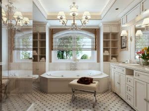 Classic style bathroom interior