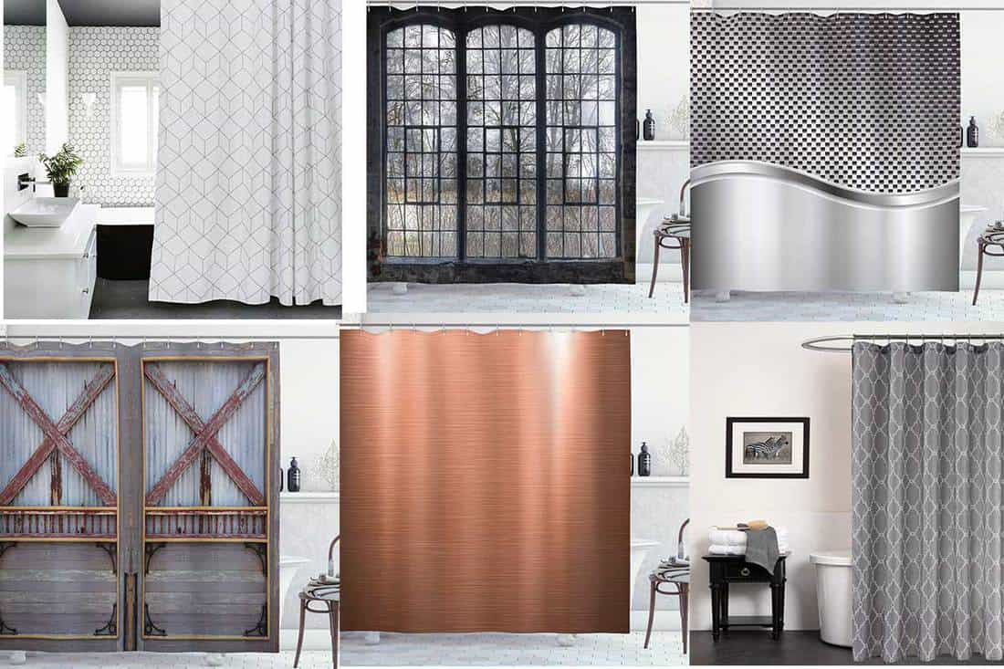 11 Industrial Shower Curtains For A, Industrial Looking Shower Curtains