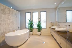 Luxury bathroom with twin sinks