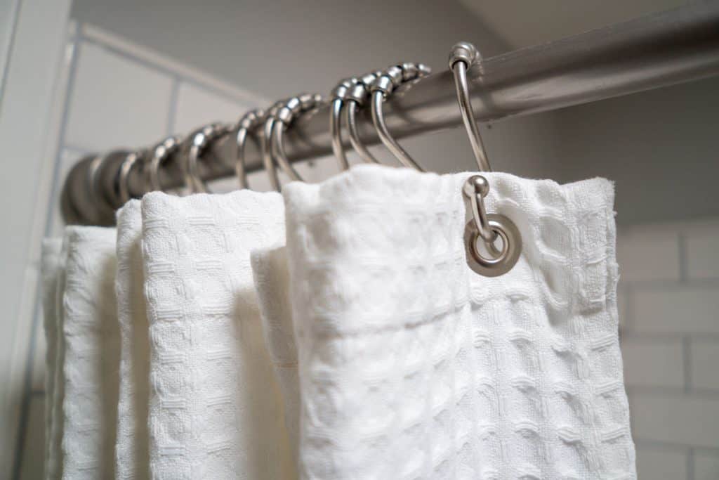Stainless steel shower curtain hooks and rods