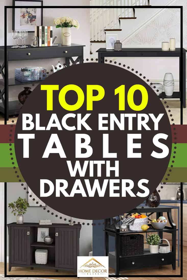 Top 10 des tables d'entrée noires avec tiroirs