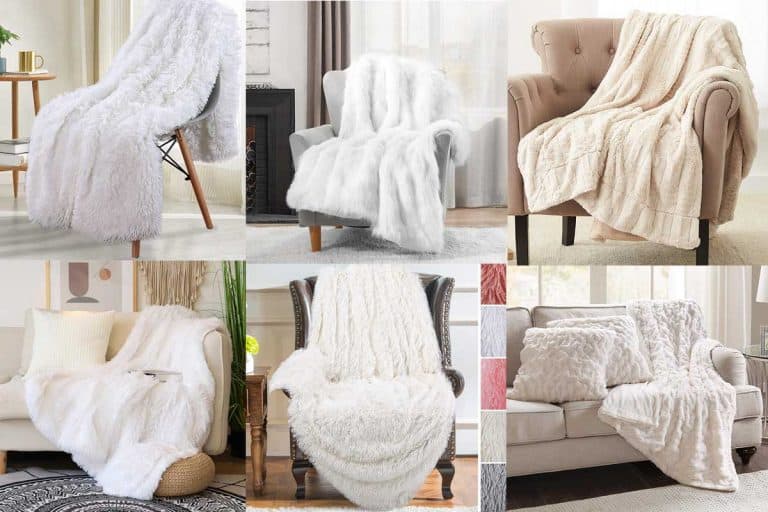 12 White Fluffy Faux Fur Throw Blankets You Need In Your Home