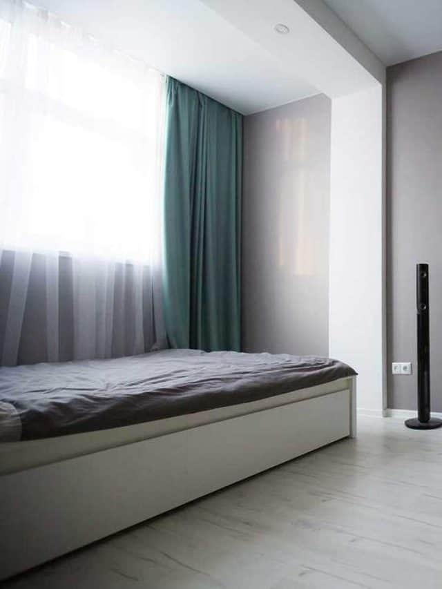 Studio type apartment with modern bedroom interior