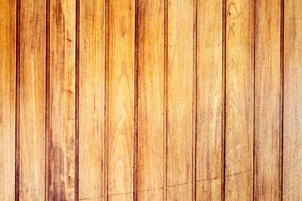 A tongue and groove wooden wall