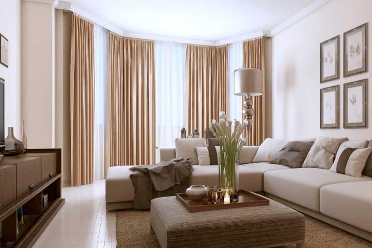 Living room in contemporary style with elegant draperies, Elegant Draperies For Living Room [17 Ideas That Will Inspire You]