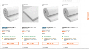 The Home Depot website product page