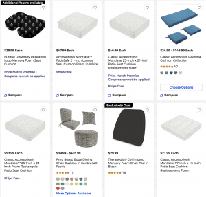 Bed Bath & Beyond website product page