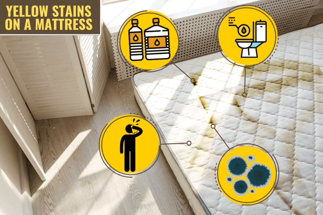 Filthy bed mattress in low cost hotel. - What Causes Yellow Stains On A Mattress (1)