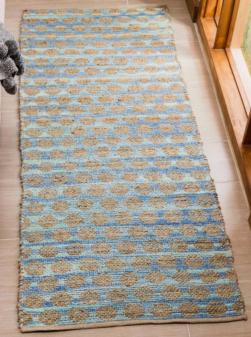 Hand made natural fiber farmhouse rug. 