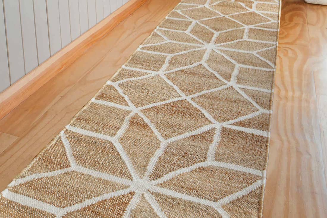 Handmade Natural Fabric living room rug. 