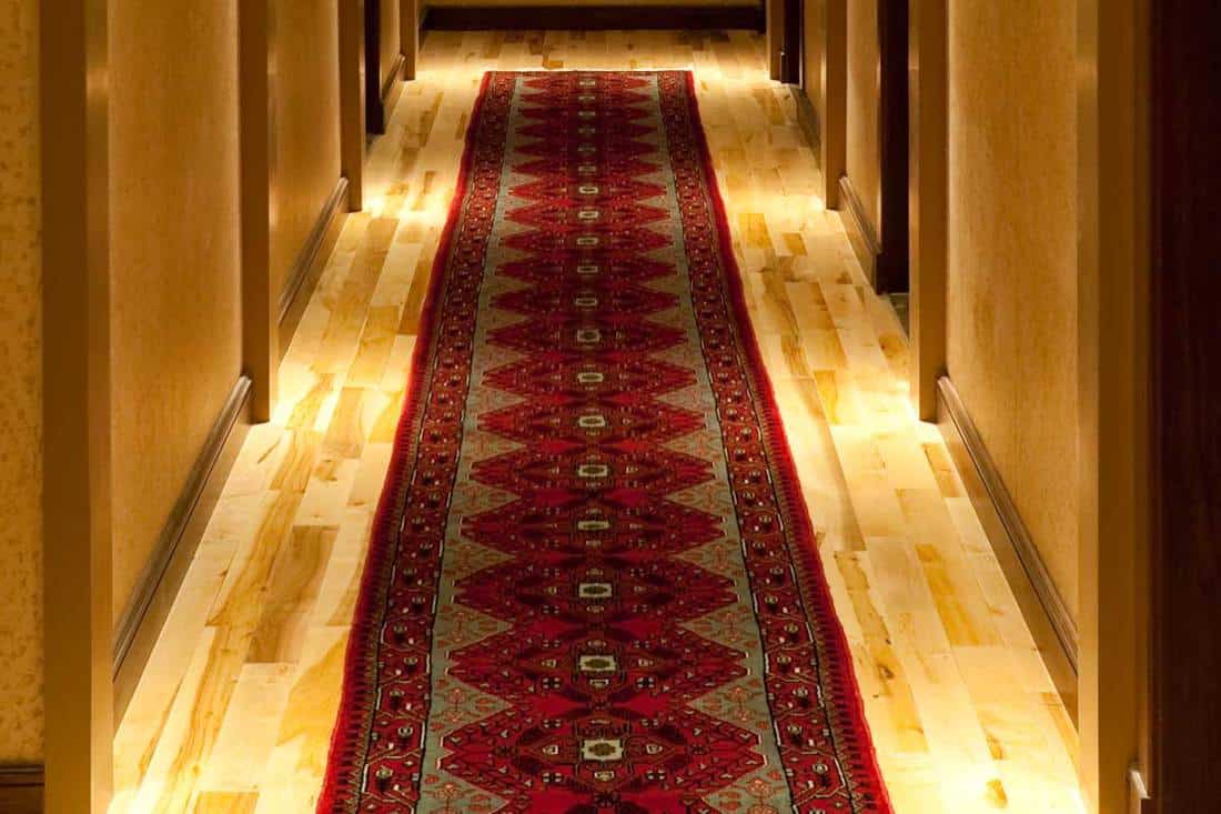Carpet Runner Short Flor Metre Hallway Corridor Lines Design Beige Black 