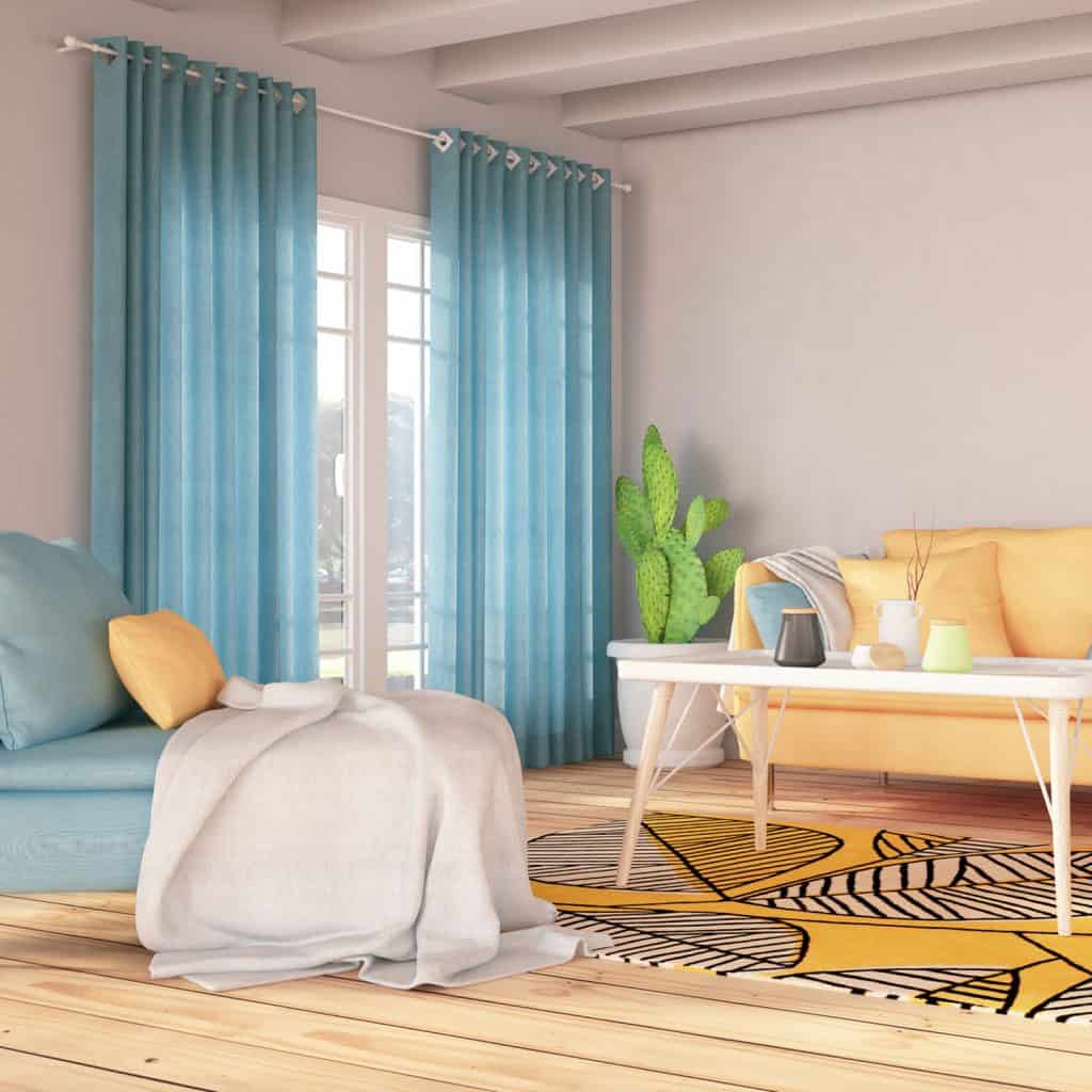 Salon moderne avec panneaux muraux en bois