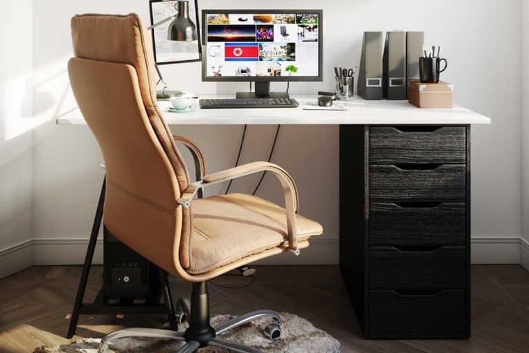 Scandinavian home office interior design with office chair and desk, How To Fix A Wobbly Office Chair [6 Steps]